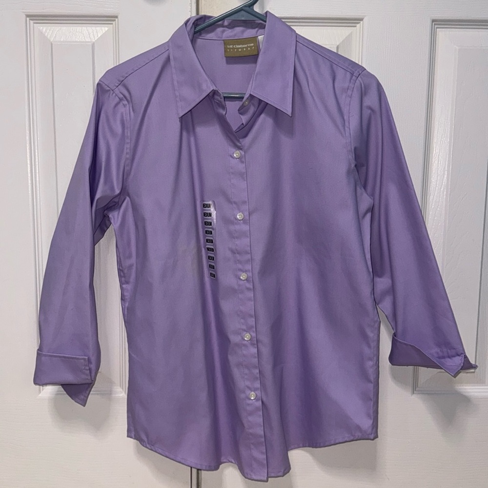 Purple Liz Claiborne Buttondown
